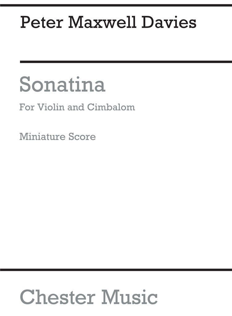 Sonatina For Violin And Cimbalom